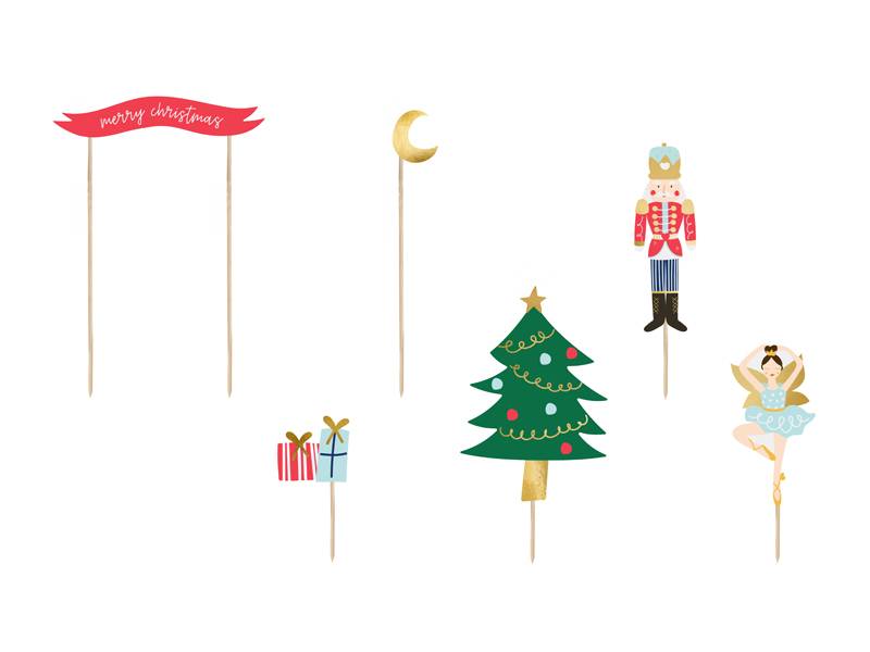 Cake Toppers Navidad - pack 6 uds.