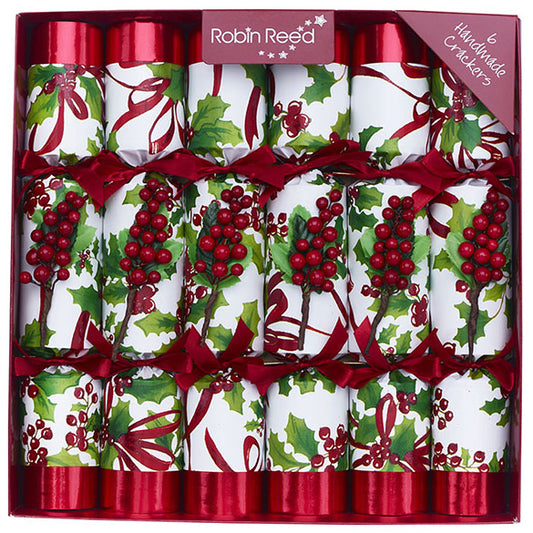 Winter Berry Christmas Crackers. 31 cm, Pack 6 u.