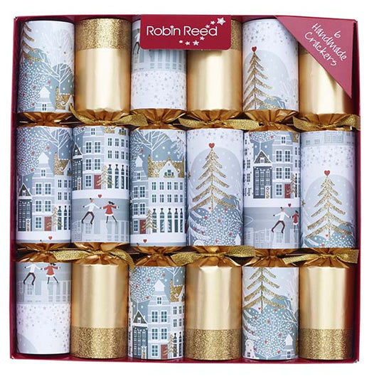 Sparkle Town, Christmas Crackers. 31 cm, Pack 6 u.