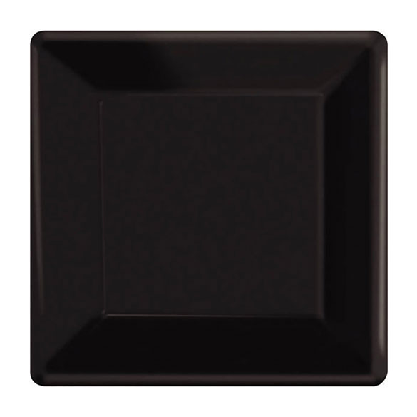 Platos negros 18 x 18 cm, Pack 20 u.