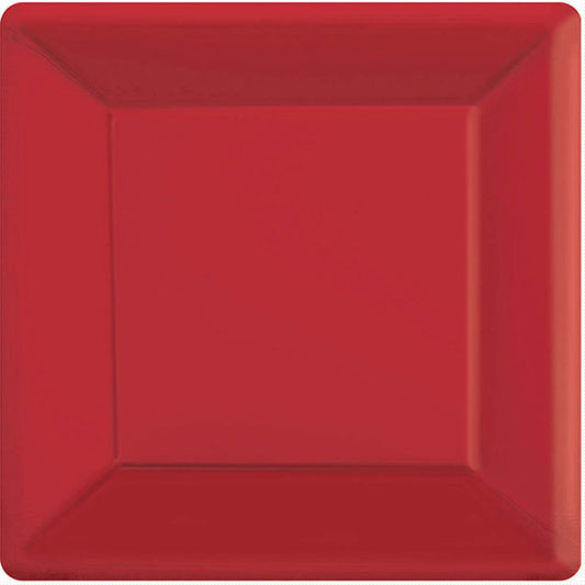 Platos rojos 25 x 25 cm, Pack 20 u.