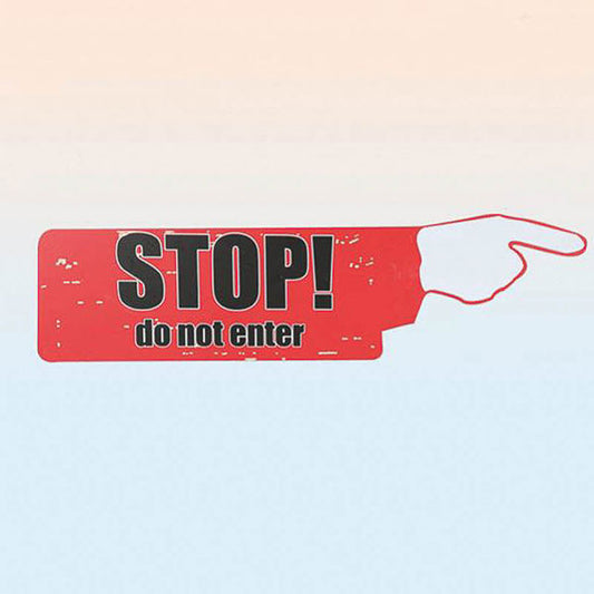 Cartel de madera Vintage, Stop do not enter