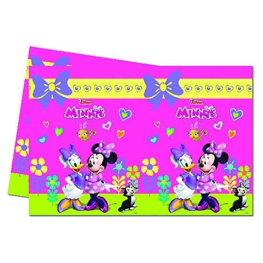 Mantel Minnie Mouse 180 x 120 cm plástico, Pack 1 u.