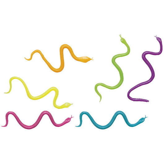 Serpientes elásticas surtidas de colores, Pack 8 u.
