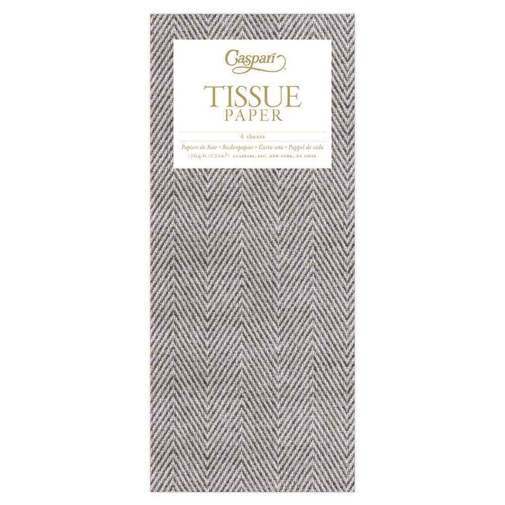 Papel de seda espiga blanco y negro - pack 4 uds.