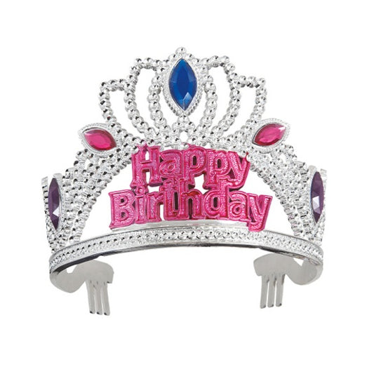 Corona Tiara Happy Birthday con piedras