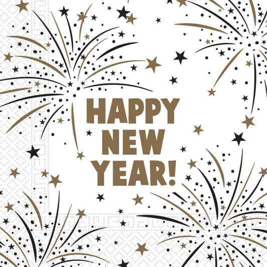 Servilleta grande - Happy New Year- pack 16 uds.