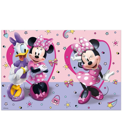 Mantel Minnie Mouse 180 x 120 cm plástico, Pack 1 u.