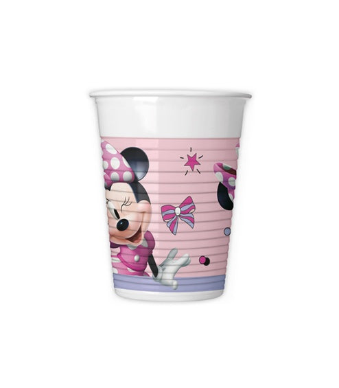 Vasos Minnie Mouse plástico 200 ml, Pack 8 u.