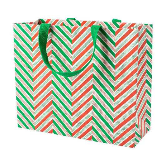 Bolsa de regalo zigzag navidad mediana