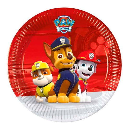 Platos Patrulla Canina 20 cm, Pack 8 u.