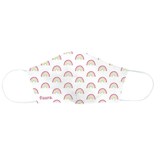Mascarilla higiénica reutilizable diseño arco iris