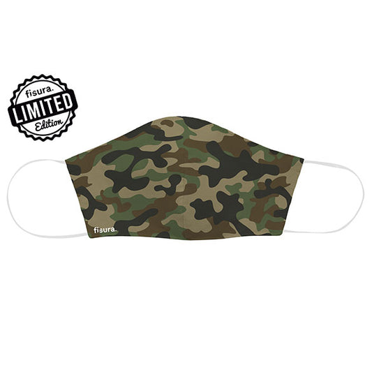 Mascarilla higiénica reutilizable diseño camuflaje