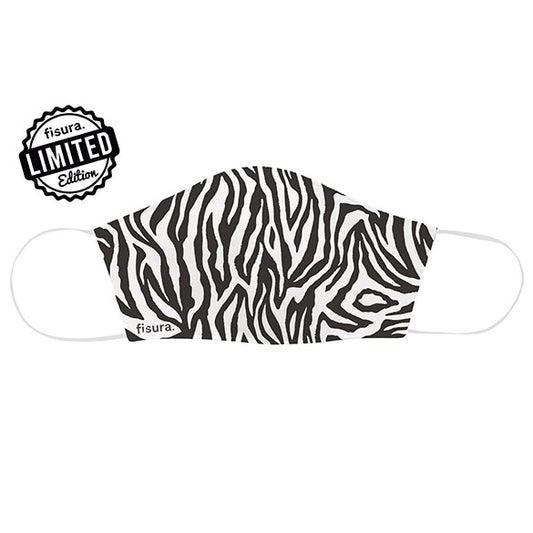 Mascarilla higiénica reutilizable diseño cebra