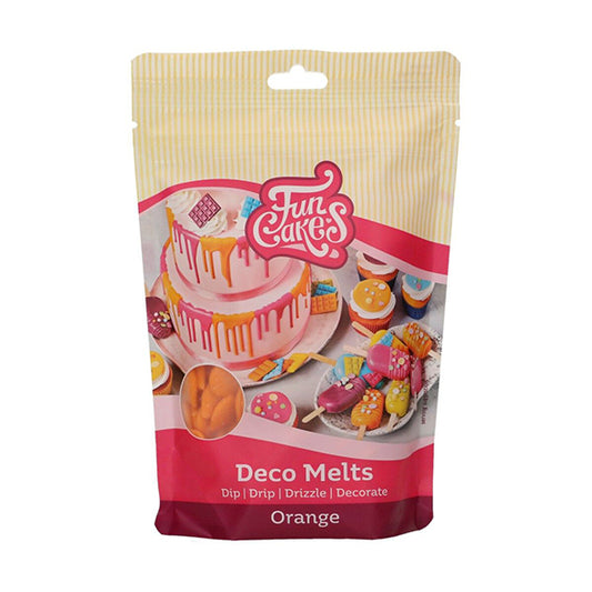 Deco Melts Naranja FunCakes, 250 gr.