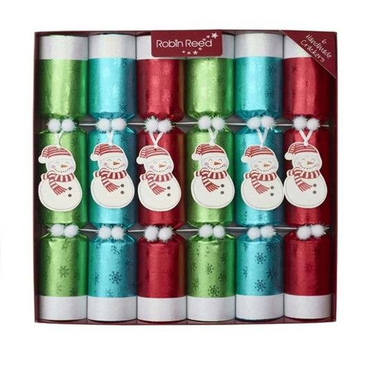 Snowman Pom Pom Racing Game, Christmas Crackers. 33 cm, Pack 6 u.