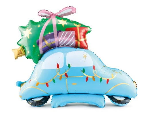 Globo coche con regalos Navidad