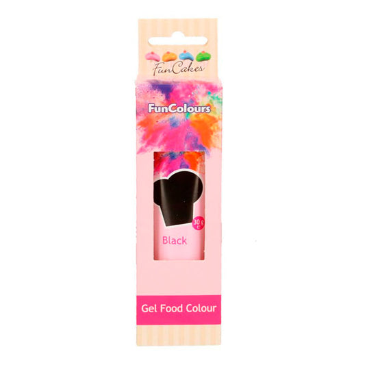 Colorante Gel negro comestible Funcolours, Funcakes 30 gr.