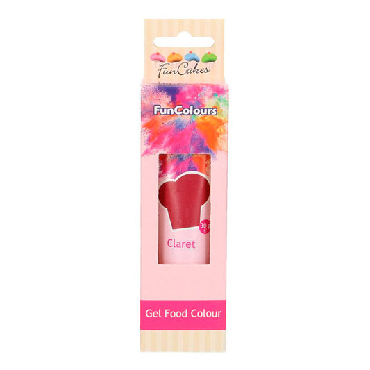 Colorante Gel claret comestible Funcolours, Funcakes 30 gr.