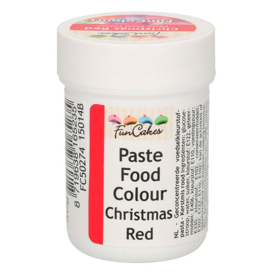 Colorante en pasta Funcakes Rojo Navidad, 30 gr.