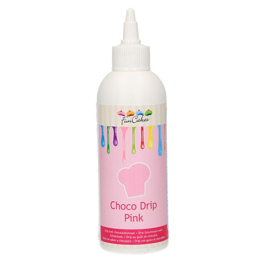 Chocolate liquido color rosa sabor Chocolate, Funcakes, 180 gramos