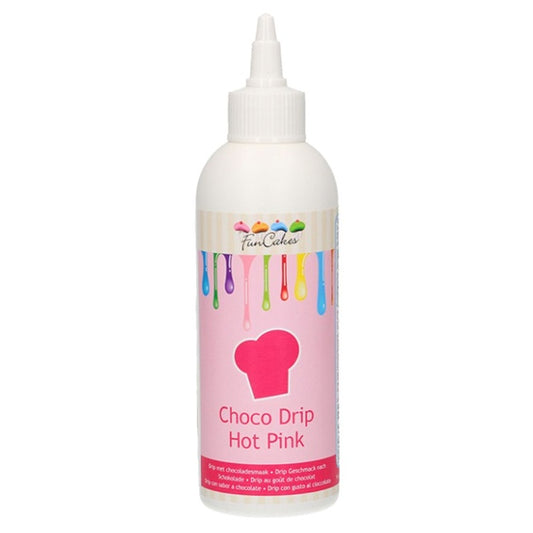 Chocolate liquido color rosa intenso sabor Chocolate, Funcakes, 180 gramos