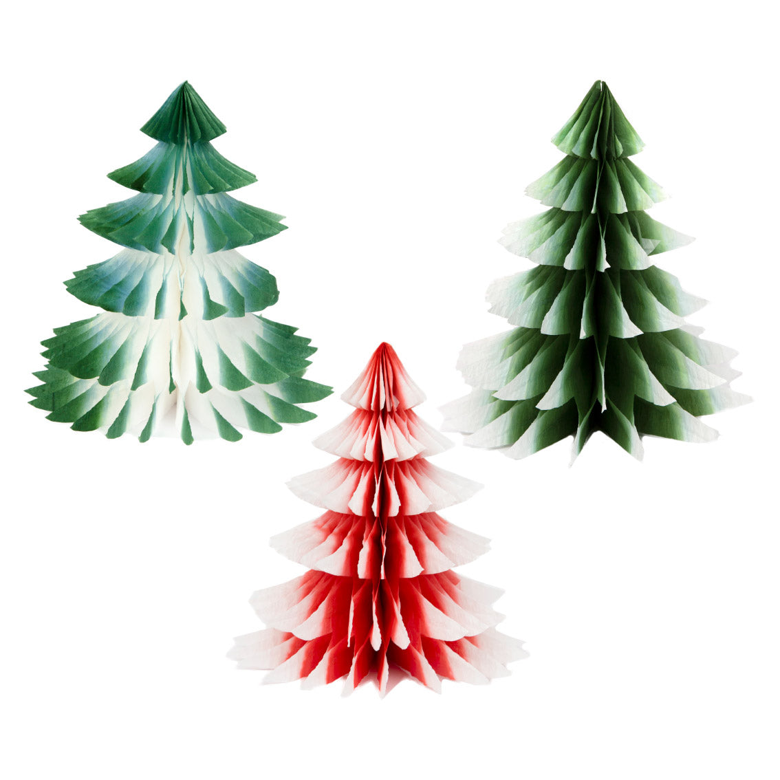 Set de árboles de navidad de papel- pack 3 uds.