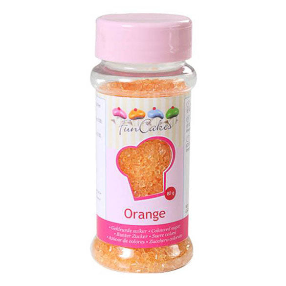Azúcar de color naranja para decorar FunCakes, 80 gr.