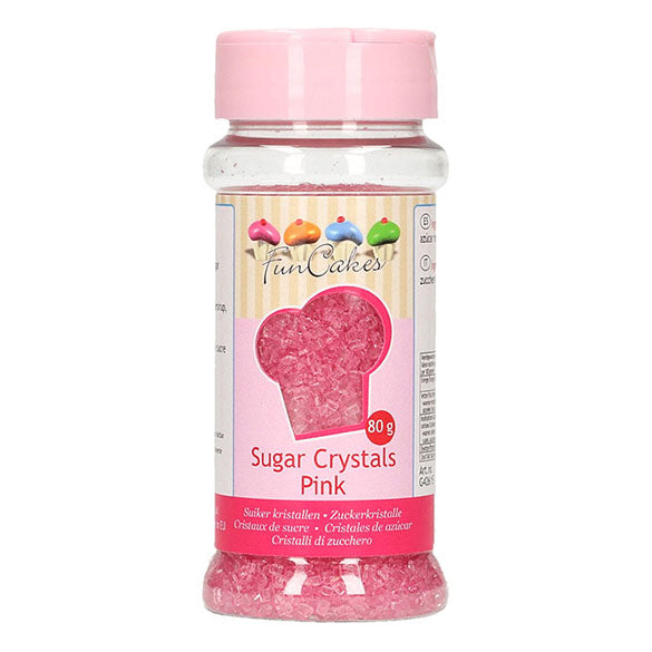 Azúcar de color rosa para decorar Funcakes. 80 gr.