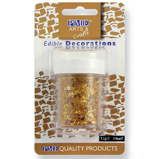 Purpurina comestible copos oro, PME