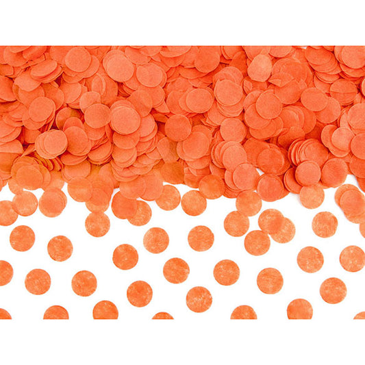 Confeti de papel redondo naranja