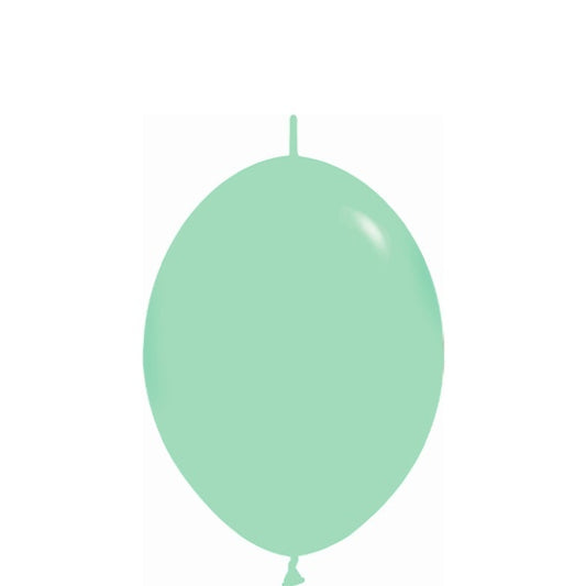 Globos de Látex Linking verde pastel, Pack 50 u.