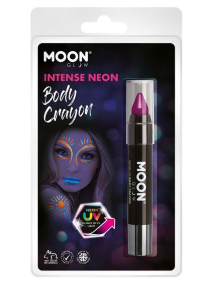 Maquillaje Crayon cara y cuerpo morado Neón UV