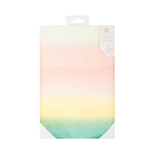 Mantel arcoíris pastel 180 x 120 cm, Pack 1 u.