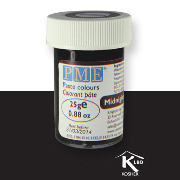 Colorante en pasta PME, Negro Medianoche, 25 g.