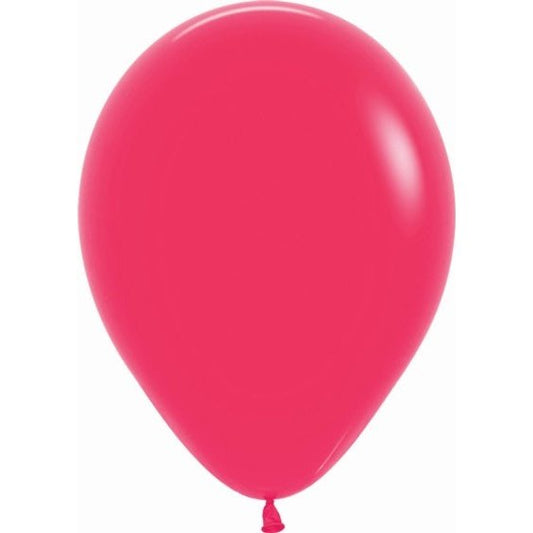 Globos de látex Frambuesa lisos 30 cm. Pack 12 u.