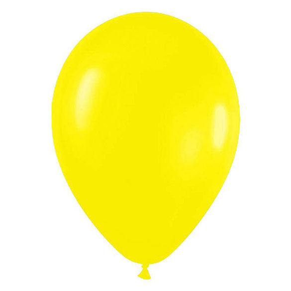 Globos de látex Amarillos lisos 30 cm. Pack 50 u.