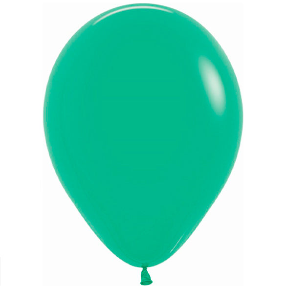 Globos de látex Verde Fashion lisos 30 cm. Pack 12 u.