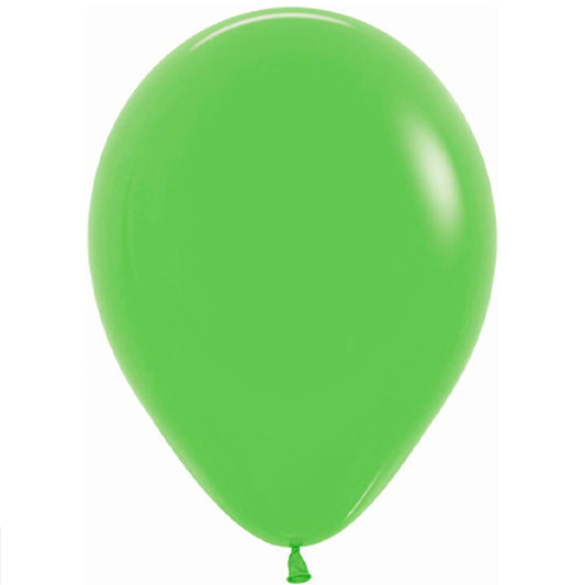 Globos de látex Verde Lima lisos 30 cm. Pack 12 u.