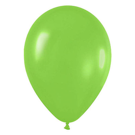 Globos de látex Verde Lima lisos 30 cm. Pack 50 u.