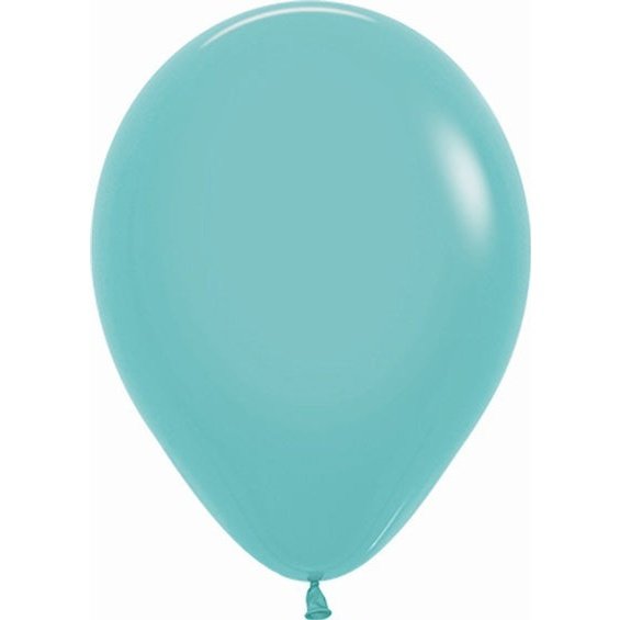 Globos de látex Aguamarina lisos 30 cm. Pack 12 u.