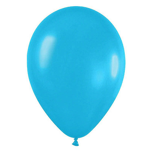 Globos de látex Turquesa lisos 30 cm. Pack 50 u.