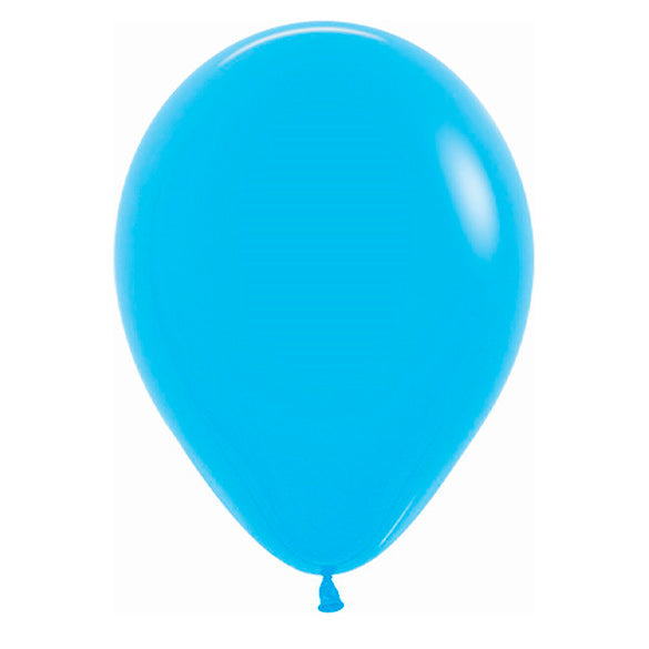 Globos de látex Celestes lisos 30 cm. Pack 12 u.