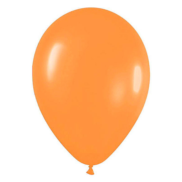 Globos de látex Naranja lisos 30 cm. Pack 50 u.