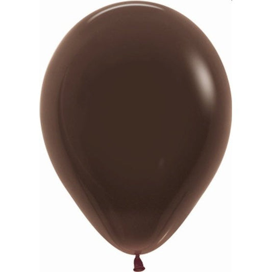 Globos de látex Marrón chocolate 30 cm. Pack 50 u.