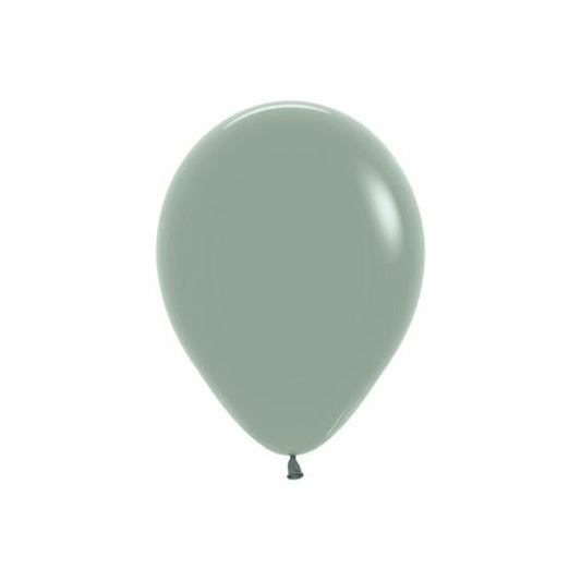 Globos de látex Verde Laurel  lisos 30 cm. Pack 12 u.