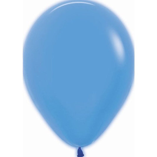 Globos de látex azul neón lisos 30 cm. Pack 50 u.