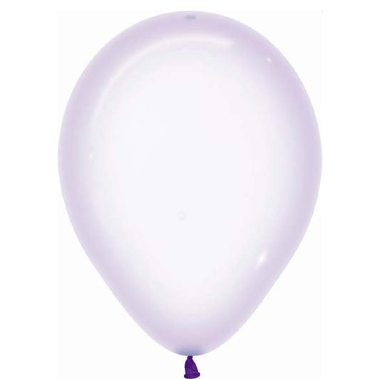 Globos de látex Lila Cristal Pastel liso. Pack 12 u.