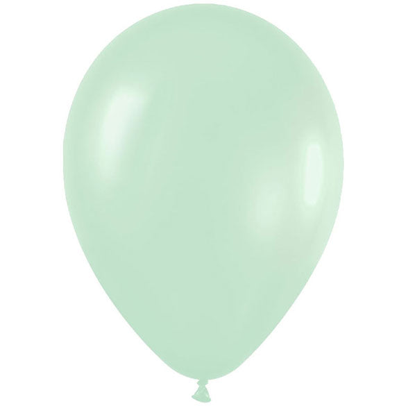 Globos de látex Verde Satín lisos 30 cm. Pack 50 u.