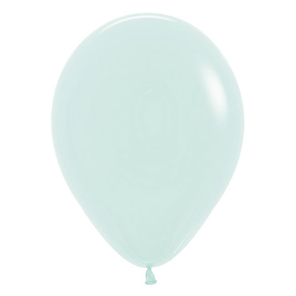 Globos de látex Verde Pastel lisos 30 cm. Pack 50 u.